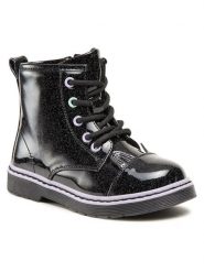 Nelli Blu Kozaki CM170106-34A Czarny. Czarne buty zimowe dziewczęce Nelli Blu, bez wzorów, ze skóry, bez zapięcia. Za 129.99 zł.