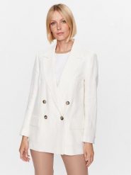 Peserico Marynarka S01397 Biały Regular Fit. Białe żakiety damskie Peserico, s, bez wzorów, ze lnu. Za 1,409.00 zł.