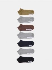 Prążkowane skarpetki 7 pack - wielobarwny. Skarpety męskie Sinsay, bez wzorów, prążkowane. Za 19.99 zł.