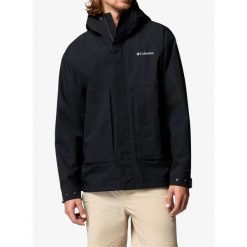 Kurtka przeciwdeszczowa Columbia Street Heights Shell Jacket. Czarne bluzy męskie Scarpa, m, bez wzorów, outdoorowe. Za 960.69 zł.