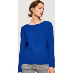 Sweter - Niebieski. Niebieskie swetry damskie Reserved. Za 99.99 zł.