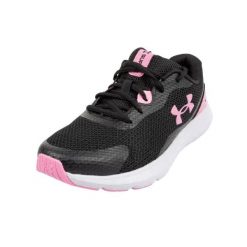 Buty Treningowe Z Okrągłym Noskiem Dla Kobiet. Czarne obuwie sportowe damskie Under Armour, bez wzorów, trekkingowe. Za 265.99 zł.
