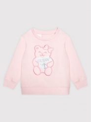 Guess Bluza K1YQ03 KAE20 Różowy Regular Fit. Czerwone bluzy dla dziewczynek Guess, z aplikacjami, z bawełny, bez ramiączek, bez kaptura. Za 99.99 zł.