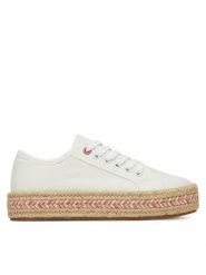 DeeZee Espadryle ZYKS306 Biały. Białe espadryle damskie DeeZee, bez wzorów, z materiału, bez obcasa, bez zapięcia. Za 99.99 zł.