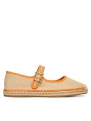 Tommy Hilfiger Espadryle Buckle Maryjane Espadrille FW0FW09239 Beżowy. Brązowe espadryle damskie Tommy Hilfiger, bez wzorów, z materiału, bez obcasa, bez zapięcia. Za 329.99 zł.