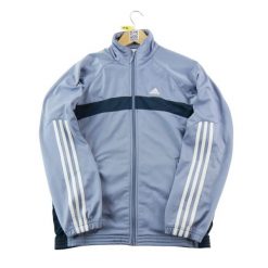 Second life - Kurtka dresowa męska Y2K niebieska - Stan dobry. Niebieskie kurtki męskie Adidas, m, bez wzorów, z dresówki, na fitness i siłownię. Za 143.46 zł.