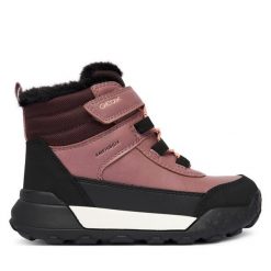 Śniegowce Geox. Czerwone śniegowce dziewczęce Geox, bez zapięcia. Za 269.99 zł.