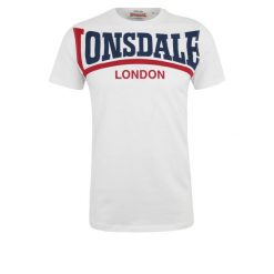T-shirt o wąskim kroju Lonsdale Creation. Białe koszulki sportowe męskie Lonsdale, bez wzorów, sportowe, bez kołnierzyka. Za 164.50 zł.
