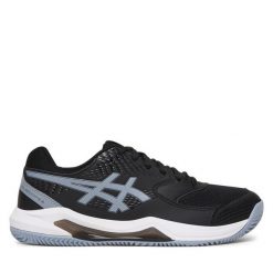 Buty do tenisa Asics. Czarne buty sportowe męskie Asics, bez zapięcia, tenisowe. Za 339.99 zł.