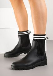 Czarne Kalosze ze Skarpetkową Cholewką Lanisora. Czarne obuwie sportowe damskie Born2be, bez wzorów, trekkingowe. Za 84.99 zł.