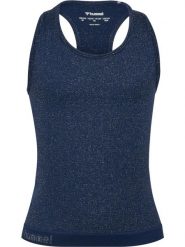 Koszulka dla dziewczynki Hummel Glitter. Niebieskie t-shirty i topy dla dziewczynek Hummel, bez wzorów, z dzianiny, bez ramiączek. Za 150.50 zł.