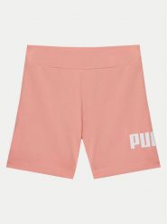 Puma Kolarki Ess No. 1 Logo 684902 Różowy Slim Fit. Czerwone spodenki dla dziewczynek Puma, bez wzorów, z bawełny. Za 49.99 zł.