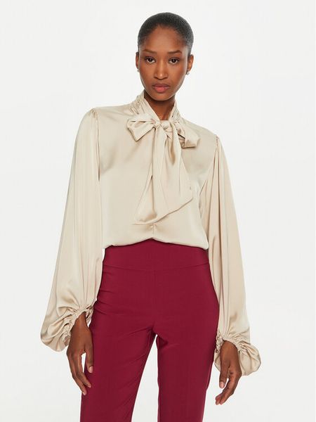 Rinascimento Bluzka CFC0121009003 Brązowy Regular Fit. Brązowe koszule damskie Rinascimento, l, bez wzorów, z syntetyku, bez kołnierzyka, bez ramiączek. Za 209.99 zł.