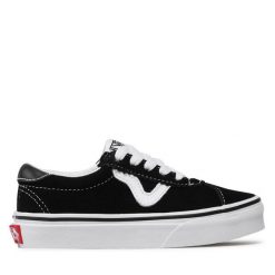 Tenisówki Vans. Czarne trampki i tenisówki chłopięce Vans, bez wzorów, sportowe, bez zapięcia. Za 169.99 zł.