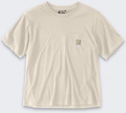 Koszulka Carhartt Lightweight Oat Milk. T-shirty damskie Carhartt, bez wzorów, bez kołnierzyka. Za 122.43 zł.