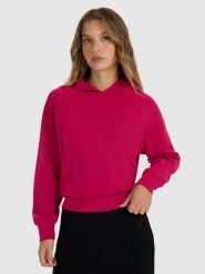 4F Bluza dresowa nierozpinana z modalem damska - różowa XL. Czerwone bluzy sportowe damskie 4f, l, bez wzorów, z dresówki, z kapturem. W wyprzedaży za 169.99 zł.