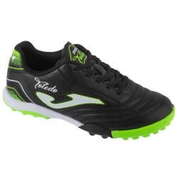 Buty piłkarskie turfy chłopięce, Toledo Jr 24 TOJW AG. Czarne buty sportowe chłopięce Joma, bez wzorów, bez zapięcia, do piłki nożnej. Za 149.99 zł.