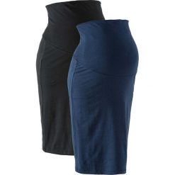 Spódnica ciążowa z dżerseju (2 szt.) bonprix czarny + ciemnoniebieski. Spódnice damskie marki bonprix. Za 75.98 zł.