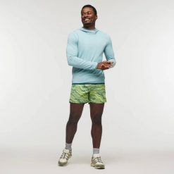 M'S Sombra Sun Hoodie, Sea Spray, XL. Niebieskie bluzy męskie Cotopaxi, m, bez wzorów, bez kaptura. Za 305.64 zł.