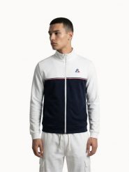 Bluza Le Coq Sportif Tri SP. Białe bluzy sportowe męskie le coq sportif, l, bez wzorów, z materiału, bez kaptura, na fitness i siłownię. Za 439.50 zł.