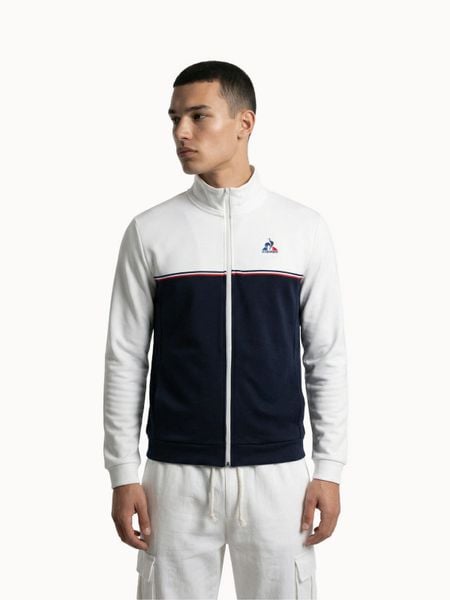 Bluza Le Coq Sportif Tri SP. Białe bluzy męskie le coq sportif, l, bez wzorów, z materiału, bez kaptura, na fitness i siłownię. Za 487.30 zł.