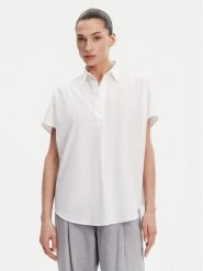 French Connection Koszula 72LZI Biały Relaxed Fit. Białe bluzki damskie French Connection, xl, bez wzorów, z bawełny, bez kołnierzyka, bez ramiączek. Za 159.99 zł.
