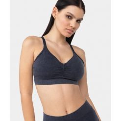 Biustonosz Carpatree Marble Story bezszwowy czarny. Czarne obuwie sportowe damskie Carpatree, bez wzorów, z materiału, na fitness i siłownię. W wyprzedaży za 119.99 zł.