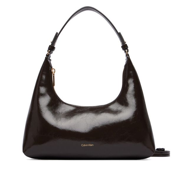 Torebka Calvin Klein. Brązowe torebki do ręki damskie Calvin Klein, bez wzorów, klasyczne, bez dodatków. Za 489.99 zł.
