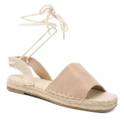 Espadryle DeeZee. Brązowe klapki damskie DeeZee, bez wzorów, bez obcasa, bez zapięcia. Za 69.99 zł.