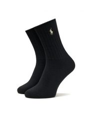 Polo Ralph Lauren Skarpety długie 455846847012 Czarny. Czarne skarpety damskie Polo Ralph Lauren, bez wzorów, z bawełny. Za 79.99 zł.