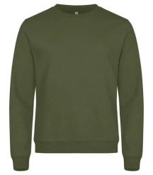 Clique Miami Roundneck – uniseks bluza z bawełny i poliestru z recyklingu. Zielone bluzy męskie CLIQUE, xl, bez wzorów, z bawełny, bez kaptura. Za 165.72 zł.
