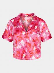 Hunkemöller Koszulka piżamowa Peppers 205076 Różowy Relaxed Fit. Czerwone piżamy damskie Hunkemöller, xl, bez wzorów, z syntetyku, bez ramiączek. Za 69.99 zł.