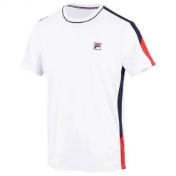Koszulka treningowa męska Fila Gabriel. Koszulki sportowe męskie Fila, m, bez wzorów, z bawełny, bez kołnierzyka, bez ramiączek, trekkingowe. Za 113.99 zł.