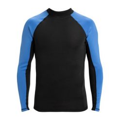 Koszulka surfingowa z długim rękawem UPF 50 dla Mężczyzn EVERYDAY HEAT. Niebieskie bluzki z długim rękawem męskie Quiksilver, m, bez wzorów, z elastanu, bez kołnierzyka. Za 249.99 zł.