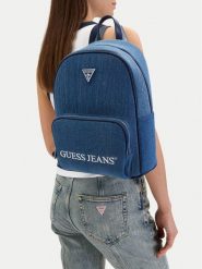 Guess Jeans Plecak CWBEO-GUESS-B-011-09 Niebieski. Niebieskie plecaki damskie Guess Jeans, z aplikacjami, z jeansu. Za 279.99 zł.