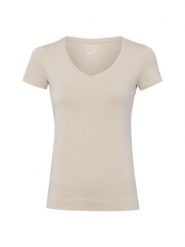 Marie Lund Koszulka Kobiety Bawełna beżowy, XXXL. Brązowe t-shirty damskie Marie Lund, bez wzorów, z bawełny, bez kołnierzyka. Za 79.95 zł.