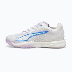 Buty do piłki ręcznej PUMA Accelerate Nitro SQD 5 Białe. Białe obuwie sportowe damskie Puma, bez wzorów, z gumy, do piłki ręcznej. Za 629.99 zł.