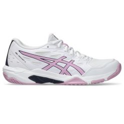 Damskie buty halowe Asics Gel-Rocket 11. Białe obuwie sportowe damskie Asics, bez wzorów, do piłki ręcznej. Za 304.75 zł.