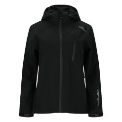 Damska kurtka wodoodporna Weather Report Camelia. Czarne kurtki damskie Weather Report, bez wzorów, bez kaptura, trekkingowe. W wyprzedaży za 282.50 zł.