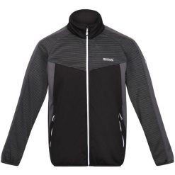 Regatta Yare VI Extol Stretch męska kurtka softshell — wiatroszczelna. Czarne kurtki męskie Regatta, m, bez wzorów, z softshellu, trekkingowe. Za 235.99 zł.