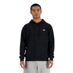 Bluza sportowa męska New Balance MT41511BK. Czarne bluzy sportowe męskie New Balance, m, bez wzorów, z materiału, z kapturem, trekkingowe. Za 388.00 zł.