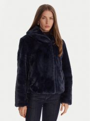 Guess Futro W0BL0N WDCH0 Granatowy Regular Fit. Niebieskie płaszcze damskie Guess, xs, z aplikacjami, z futra, bez kaptura. Za 699.99 zł.