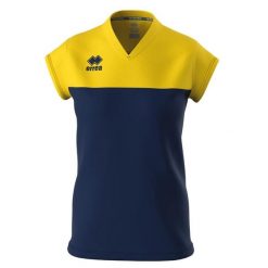 Koszulka damska Errea Bessy. Niebieskie koszulki sportowe damskie ERREA, m, bez wzorów, z dżerseju, bez kołnierzyka, bez ramiączek, na fitness i siłownię. Za 210.45 zł.