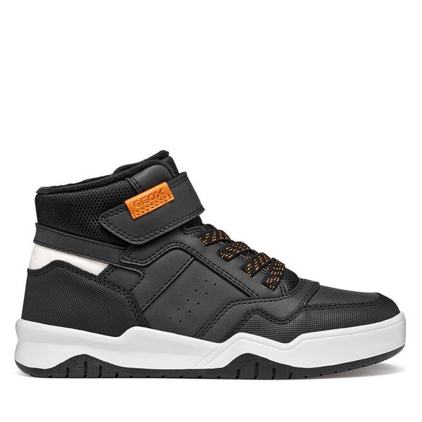Sneakersy Geox. Czarne trampki i tenisówki chłopięce Geox, bez wzorów, bez zapięcia. Za 255.99 zł.