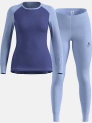 Bielizna termoaktywna - zestaw Odlo Set ACTIVE WARM Special Set roz. S Granatowa. Czerwona bielizna termoaktywna damska Odlo, s, bez wzorów, bez ramiączek. Za 320.64 zł.