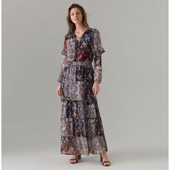 Maxi sukienka z falbanami - Czarny. Sukienki damskie marki Mohito. Za 219.99 zł.