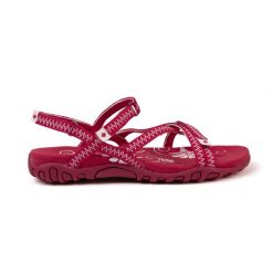 Sandały trekkingowe damskie TENA V4 – idealne dopasowanie i świetna przyczepność. Czerwone sandały damskie IZAS, bez wzorów, bez obcasa, bez zapięcia. Za 226.04 zł.