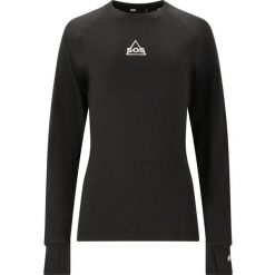 Damska koszulka termoaktywna SOS Nuuk. Czarne koszulki sportowe damskie SOS, bez wzorów, z wełny, bez kołnierzyka, bez ramiączek, narciarskie. Za 376.00 zł.