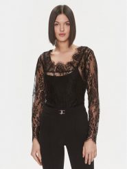 Liu Jo Bluzka 5F3083 J4583 Czarny Regular Fit. Czarne bluzki damskie Liu Jo, xs, bez wzorów, z syntetyku, bez kołnierzyka, bez ramiączek. Za 649.99 zł.