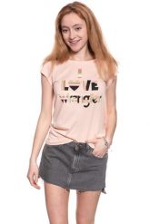 WRANGLER T SHIRT DAMSKI I LOVE TEE PEACH PARFAIT W700LF6UD 112130873. Pomarańczowe t-shirty damskie Wrangler, s, bez wzorów, bez kołnierzyka. W wyprzedaży za 39.99 zł.